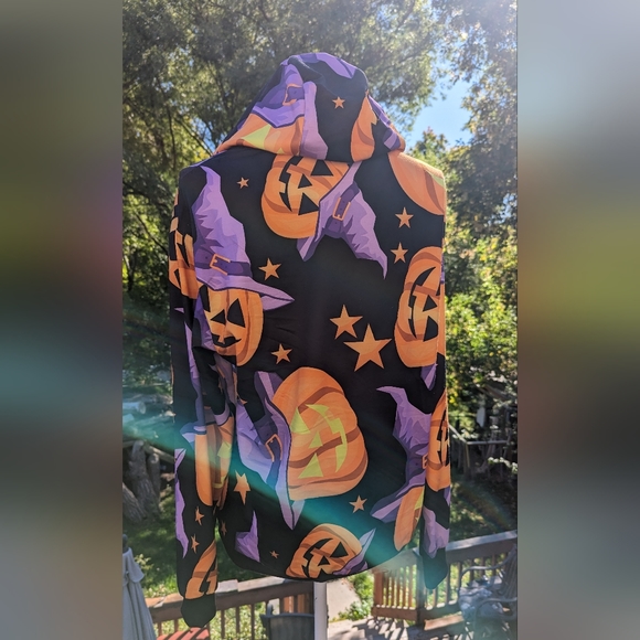 Brand New Adult Medium Unisex Pumpkin pullover hoodie. - Picture 4 of 10